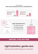 Medicube Ultra Light PDRN Pink Peptide Serum 30ml — Light hydration, gentle care. Moisture without artificial fragrance or colourants.