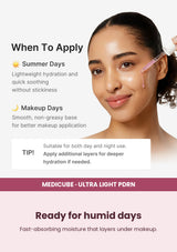 Medicube Ultra Light PDRN Pink Peptide Serum 30ml — Ready for humid days. Fast-absorbing moisture that layers under makeup.