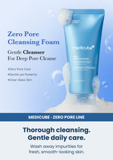 Medicube zero foam cleanser 120g — Thorough cleansing. Gentle daily care. Wash away impurities for fresh, smooth-looking skin.