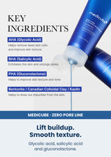 Medicube zero pore blackhead mud mask 100g — Lift buildup. Smooth texture. Glycolic acid, salicylic acid and gluconolactone.