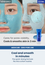 Medicube zero pore blackhead mud mask 100g — Cool and smooth in minutes. The quick-drying formula fits into a short routine.