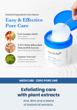 Medicube zero pore pad 2 0 1 box 70 pads — Exfoliating care with plant extracts. AHA, BHA and a blend of botanical extracts.