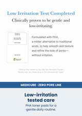 Medicube zero pore pad mild 155g 70 pads — Low-irritation tested care. PHA toner pads for a gentle daily routine.