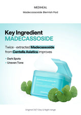 MEDIHEAL Madecassoside Blemish Pad original ingredients information