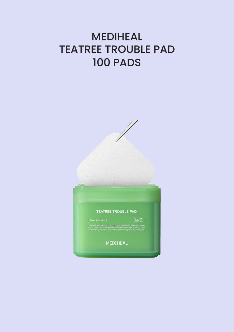 MEDIHEAL original 24/7 Teatree Trouble Pad, 100 pads, COCOMO main image