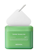 Original MEDIHEAL Teatree Trouble Pad 24/7 Day & Night packaging, 100 pads