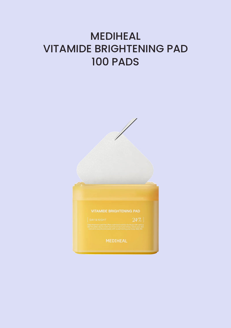 MEDIHEAL original 24/7 Vitamide Brightening Pad, 100 pads, COCOMO main image
