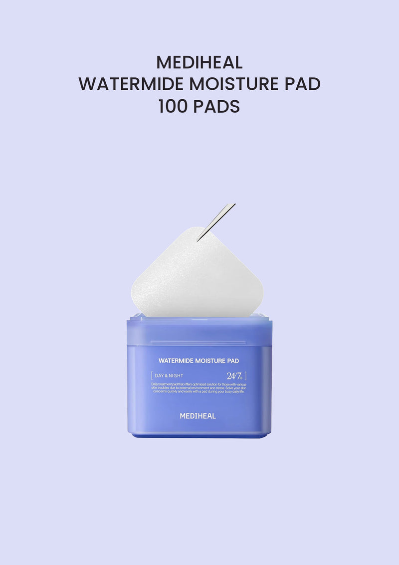 MEDIHEAL original 24/7 Watermide Moisture Pad, 100 pads, COCOMO main image