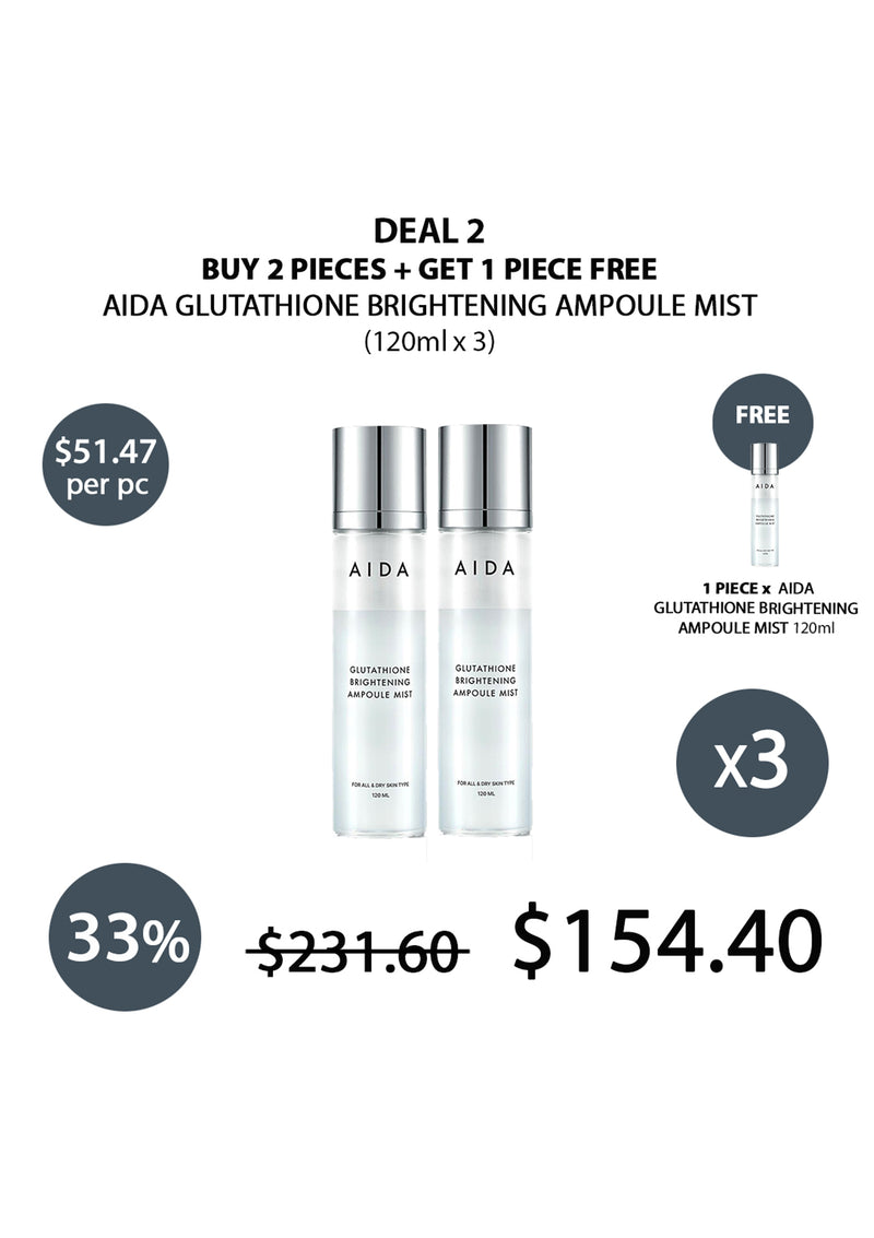 [AIDA] Glutathione Brightening Ampoule Mist 120ml