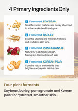 MIXSOON four fermented ingredients: soybean, barley, pomegranate and Korean pear