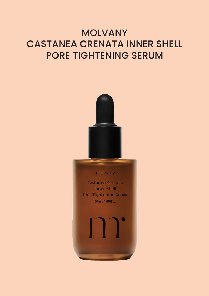 MOLVANY Castanea Crenata Inner Shell Pore Tightening Serum 50ml — product and packaging.