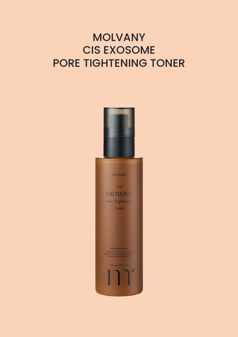 MOLVANY Exosome Pore Tightening Toner 150ml — product and packaging.