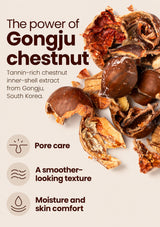 Tannin-rich Gongju chestnut inner-shell ingredient used in MOLVANY Pore Tightening Serum