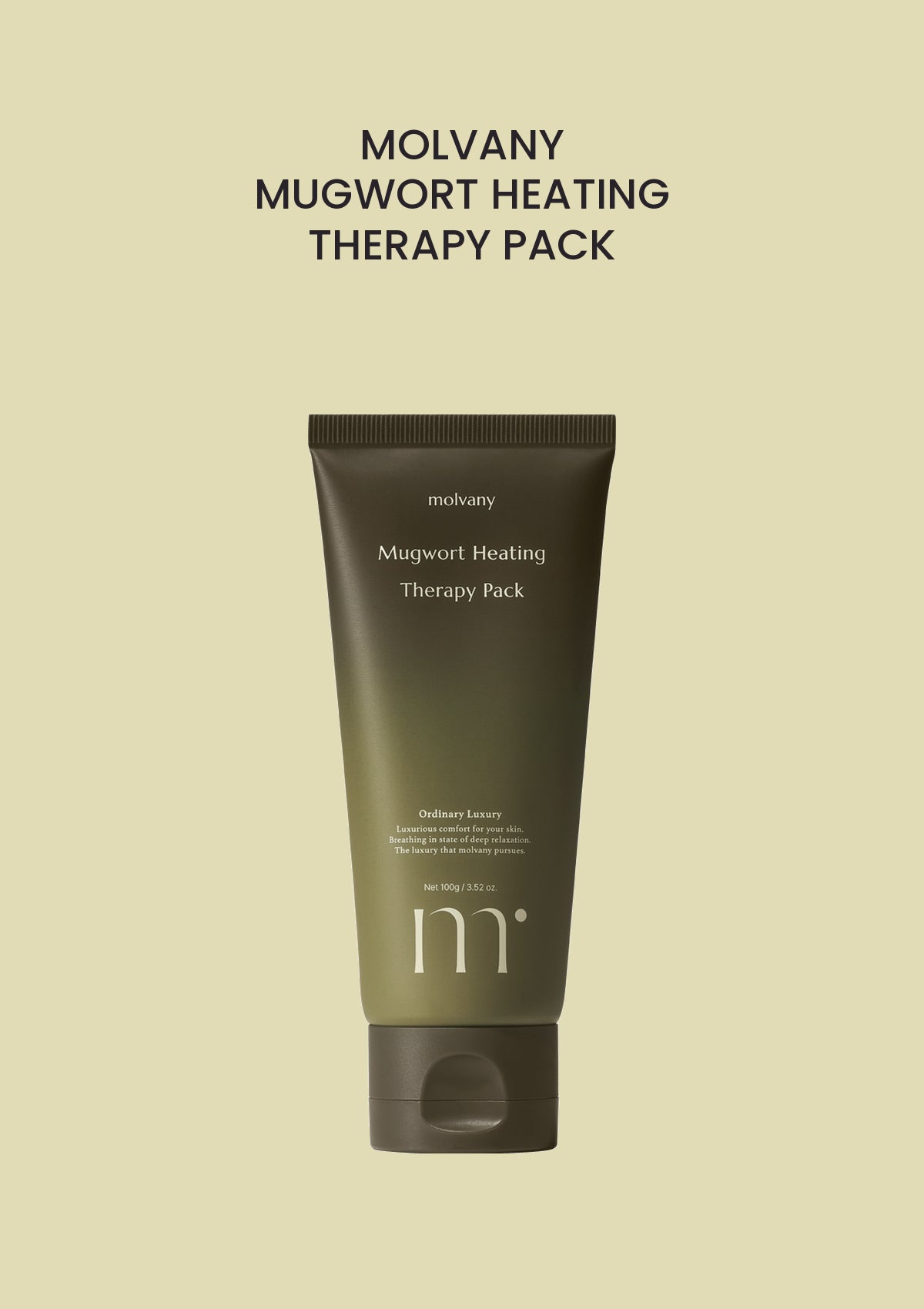 MOLVANY Mugwort Heating Therapy Pack 100g — product and packaging.