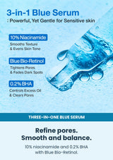 Numbuzin No.3 Blue Bio-Retinol, niacinamide and BHA
