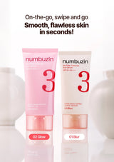 Portable Numbuzin No.3 Tone-Up Sun Serum tubes for quick morning application