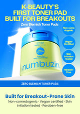 Numbuzin No.0 toner pads built for breakout-prone skin