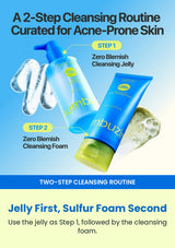 Numbuzin No.0 two-step cleansing routine with cleansing jelly and sulfur foam