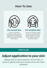 How to apply Numbuzin No.1 calming toner with hands or cotton pad