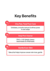 Key benefits of a skincare product on a white background