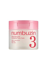 Jar of numbuzin BHA Exfoliating Toner Pads with pink lid on a white background