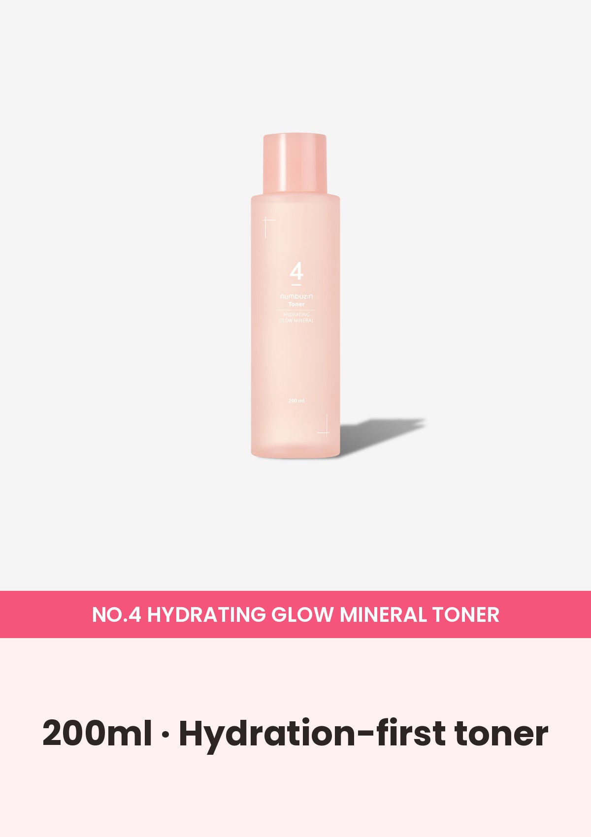 NUMBUZIN No.4 Hydrating Glow Mineral Toner 200ml clean bottle packshot
