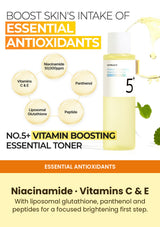 NUMBUZIN No.5+ essential antioxidants including niacinamide vitamins C and E