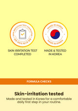 NUMBUZIN No.5+ toner skin irritation test and made in Korea checks