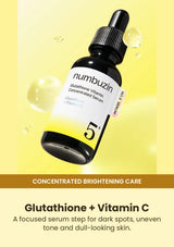 Numbuzin No.5+ serum bottle with golden serum texture