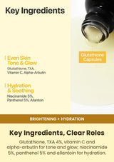 Numbuzin No.5+ serum key tone-care, hydrating and soothing ingredients