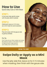 Three-step guide for swiping and masking with Numbuzin No.5 double-sided toner pads