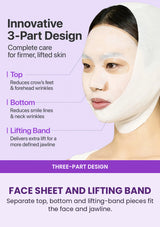 Numbuzin No.9 three-part face and jawline mask design