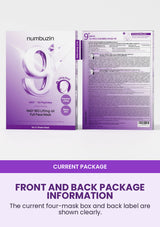 Numbuzin No.9 full face mask current front and back package information