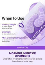 When to use NUMBUZIN No.9 under-eye patches