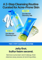 Numbuzin No.0 two-step cleansing routine with cleansing jelly and sulfur foam
