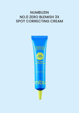 Numbuzin No.0 Zero Blemish 3X Spot Correcting Cream 20ml blue tube
