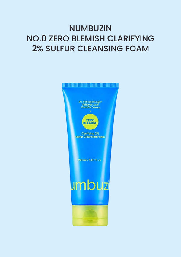 NUMBUZIN No.0 Zero Blemish Clarifying 2% Sulfur Cleansing Foam 150ml