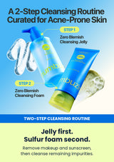Numbuzin No.0 two-step cleansing routine with cleansing jelly and sulfur foam