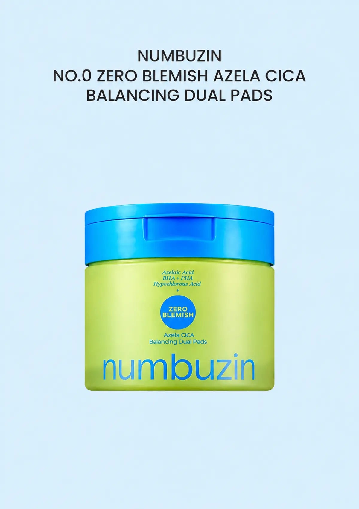 NUMBUZIN No.0 Zero Blemish Azela Cica Balancing Dual Pads 210ml (60 Pads)