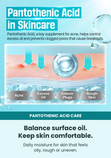 Pantothenic acid cream care for blemish-prone oily and rough skin