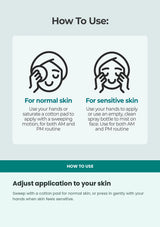 How to apply Numbuzin No.1 calming toner with hands or cotton pad