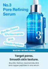 Numbuzin No.3 Blue Bio-Retinol Pore Refining Serum (1 Pack = 1.3ml x 10 Pieces) — blue bio-retinol serum