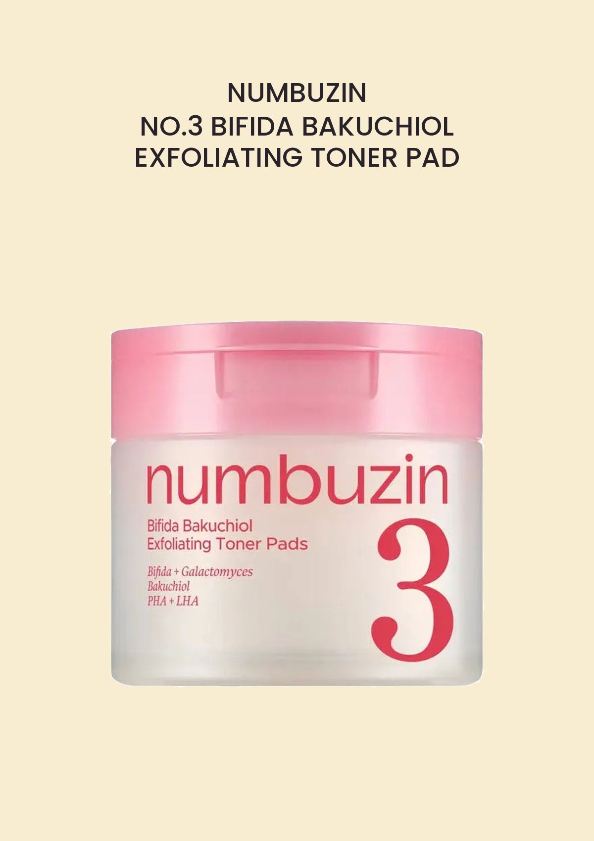 NUMBUZIN No.3 Bifida Bakuchiol Exfoliating Toner Pad 190ml