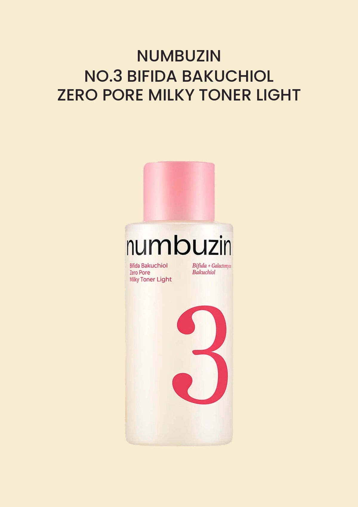 NUMBUZIN No.3 Bifida Bakuchiol Zero Pore Milky Toner Light 200ml