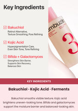 Numbuzin No.3 Milky Toner bakuchiol, kojic acid and ferment ingredients
