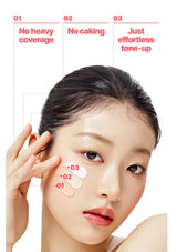 Numbuzin No.3 Tone-Up Sun Serum light buildable coverage application