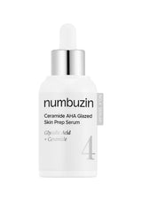 One Numbuzin No.4 Ceramide AHA Glazed Skin Prep Serum 30ml bottle on a clean white background
