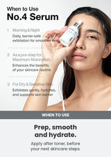 When to use Numbuzin No.4 Ceramide AHA Glazed Skin Prep Serum