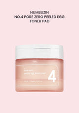 NUMBUZIN No.4 Pore Zero Peeled Egg Toner Pad 190ml (1 Box = 70 Pads)