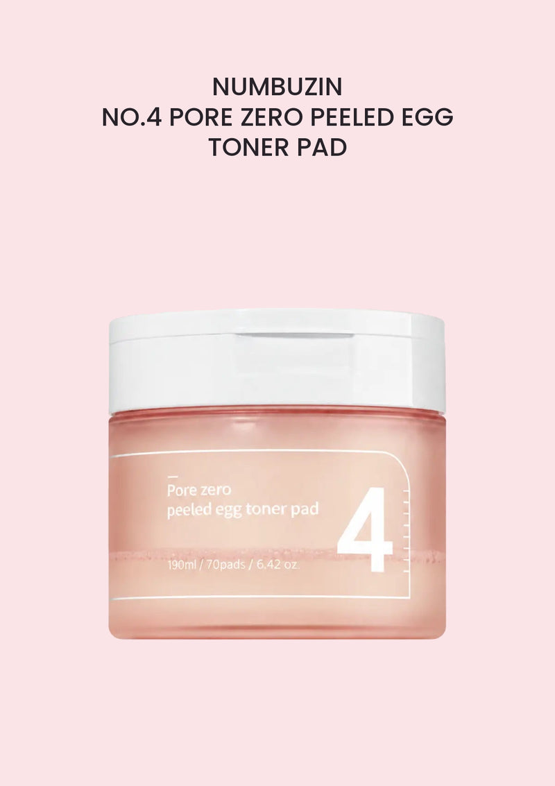 NUMBUZIN No.4 Pore Zero Peeled Egg Toner Pad 190ml (1 Box = 70 Pads)